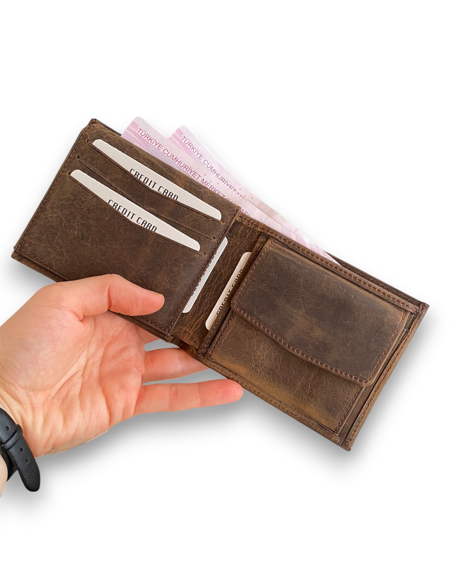 Trifold mens wallet deals