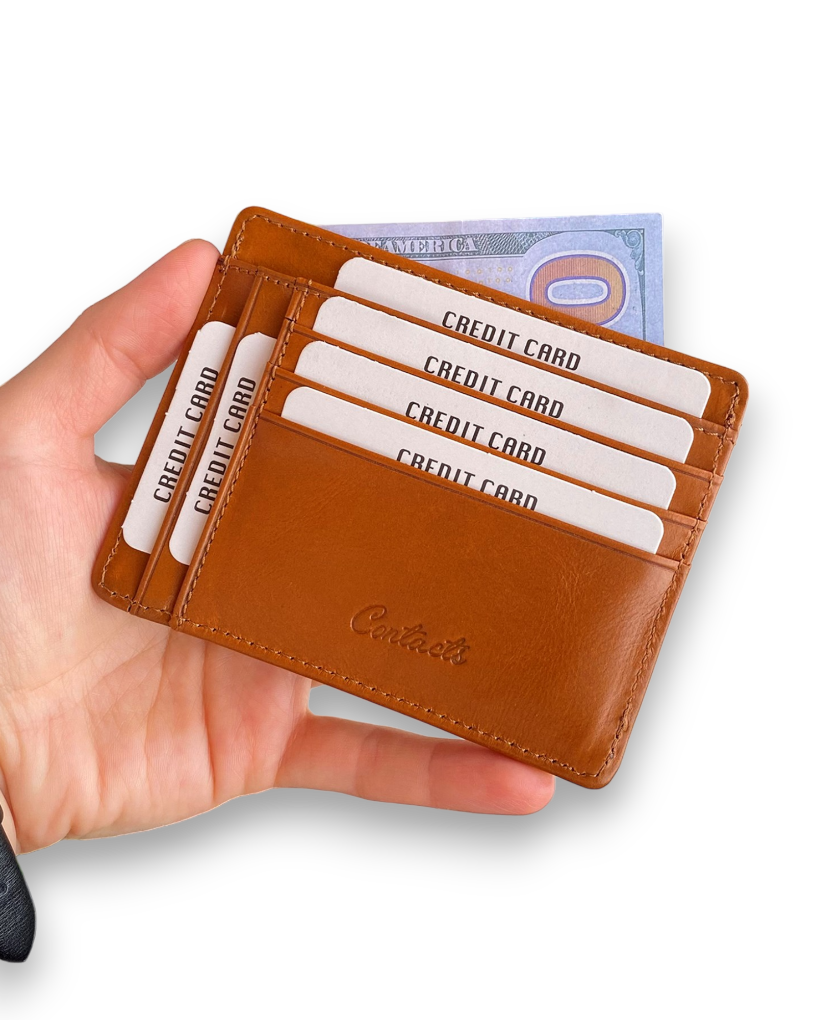 Flerna - Genuine Leather Slim RFID Protection Wallet/Card Holder