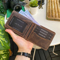  Cosmos - Genuine Leather Trifold Men's Wallet