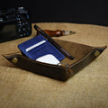 Trevi- Genuine Leather Catchall Tray, Desk Organizer