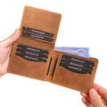  Cosmos - Genuine Leather Trifold Men's Wallet